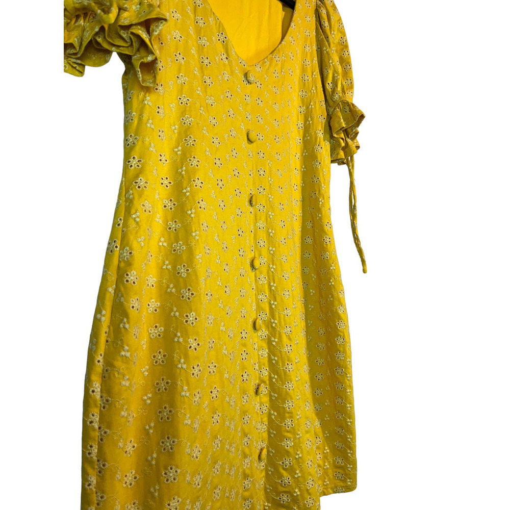 Tularosa Yellow Mini Floral Dress /  New With Tags - Picture 5 of 8